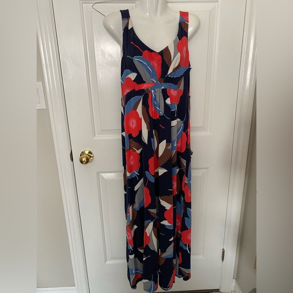 Boden Navy Floral Maxi Dress 8P - Picture 2 of 5